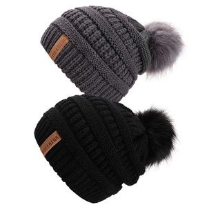 Two 5⭐️ Rated Slouchy PomPom Beanie Hats